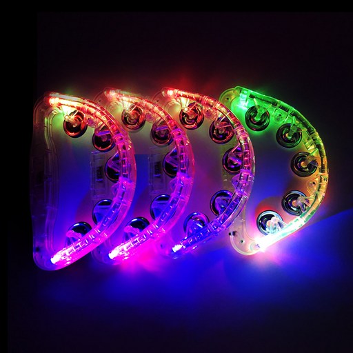미라클엠 파티용 LED 야광 발광 탬버린 22cm MACC02