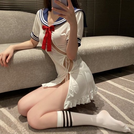 아이엠몽 여성용 러브문 세일러 카라 트임 섹시 코스프레 원피스