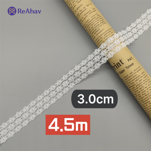 레아하브(ReAhav) 세라니아 레이스천 리본끈 밑단원단 3.0cmx4.5M