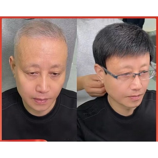 Livetree 젊은 보인 자연스러운 패션 중년 남성 가발