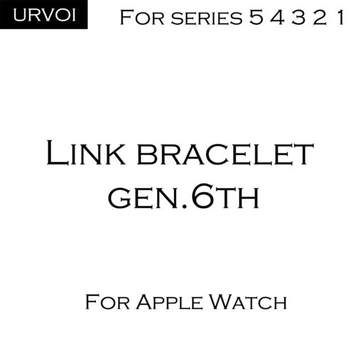 URVOI band for apple 시계 링크 팔찌 시리즈 6 SE 5 4 3 2 1 iWatch 용 스트랩 고품질 스테인레스 스틸 조절 가능 gen.6th, For 42mm Apple Watch, Silver color