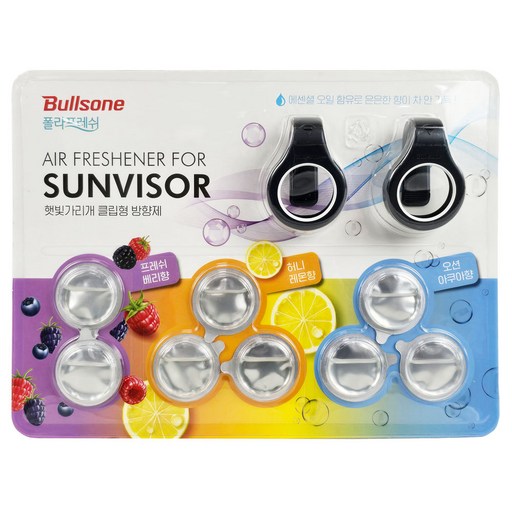 불스원 선바이저 방향제 세트 8개 차량용 향수