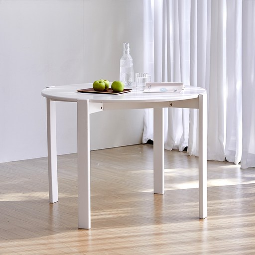 리비니아 엘레나 러버우드 원목 원형 8001000 테이블 단품 홈카페,주방,거실용 인테리어 테이블