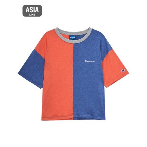 20SS [ASIA] 여성 하프 배색 반팔 티셔츠 CKTS0E176B2