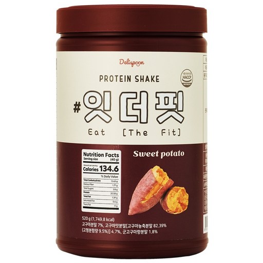 잇더핏 단백질 쉐이크 잇더핏 대용량 520g (고구마맛)