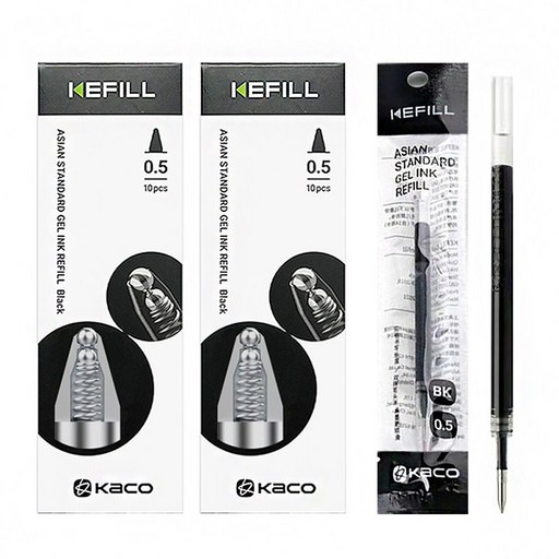 카코 퓨어 소프트 젤펜 블랙 리필심 0.5mm 10p/20p