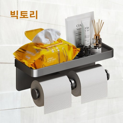 론조모니 휴지걸이 화장지 여러 롤용 화장실에 편리한 선반