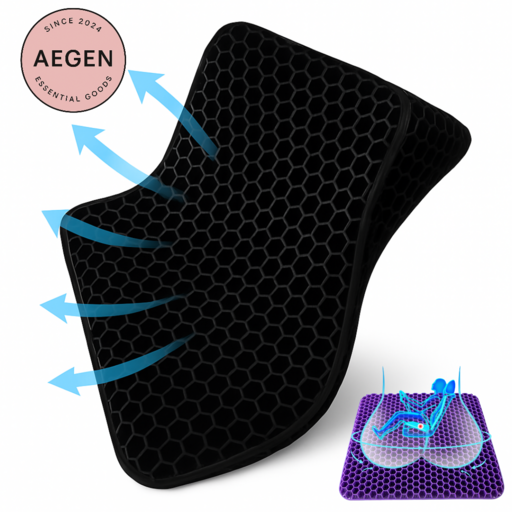 Aegen 벌집쿨 체중분산 의자쿠션 실리콘여름방석 Pressure-Distributing Cool Summer Seat Cushio