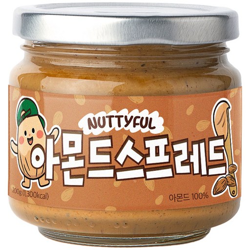 너티풀 캘리포니아 100% 무첨가 아몬드잼 아몬드버터 아몬드스프레드
