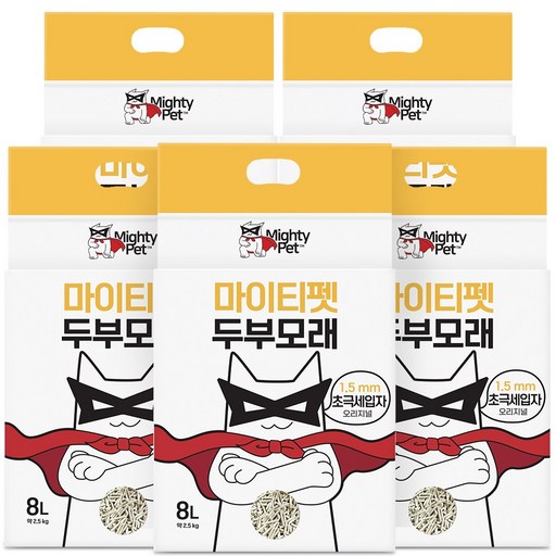 마이티펫 먼지없는 대용량 두부모래 초극세입자 1.5mm 6종