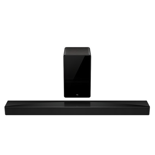 TCL 무선 서브우퍼 5.1.2 채널 돌비 애트모스 사운드바, Q75H, 블랙