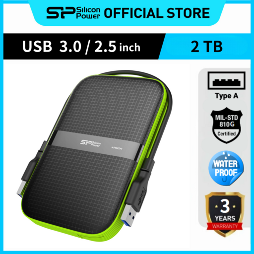 실리콘파워 Silicon Power 외장HDD 외장하드 익스트림 방수 방진 휴대용 포터블 A60