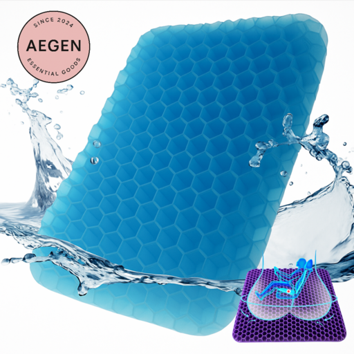 Aegen 벌집쿨 체중분산 의자쿠션 실리콘여름방석 Pressure-Distributing Cool Summer Seat Cushio