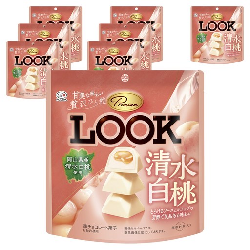후지야 프리미엄 룩 초콜릿 시미즈 백도맛 6개입