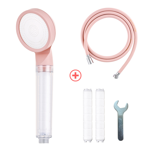 바스럽 국산 파스텔톤 필터 샤워기세트 3M [컬러 필터샤워기+PVC 샤워호스+필터 2p+스패너]
