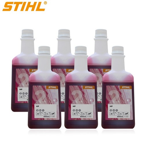 STIHL 스틸 2행정 2싸이클오일 6개묶음 스틸오일 450ml 독일생산정품 식물성오일 혼합비율50:1