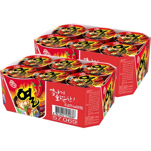 오뚜기 열라면 컵 62g