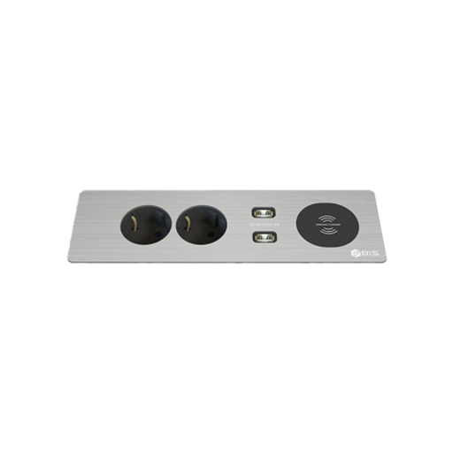 BIS 플랫 빌트인 매립 콘센트 2구 usb 책상 콘센트 침대 콘센트 BID-2002FW 심플 미니멀 디자인 무선충전