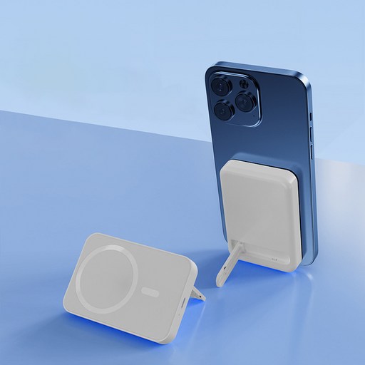 15W 마그네틱 고속 무선 충전 스탠드 미니 보조배터리 5000mAh