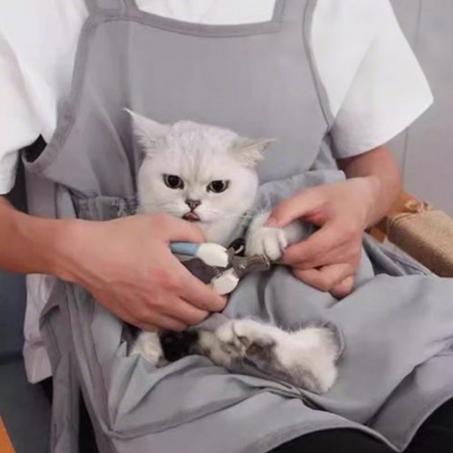 HF-네발놀이터 고양이 강아지 그루밍 앞치마 발톱 위생관리