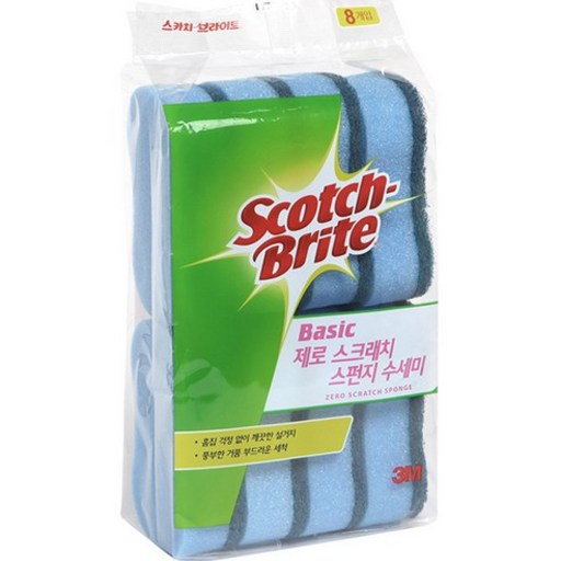 스카치브라이트 베이직 제로 스크래치 스펀지 수세미