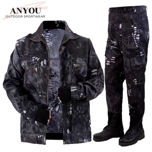 ANYOU 춘추 남성용 현장 방풍 방수 상하의 세트 정비복 작업복