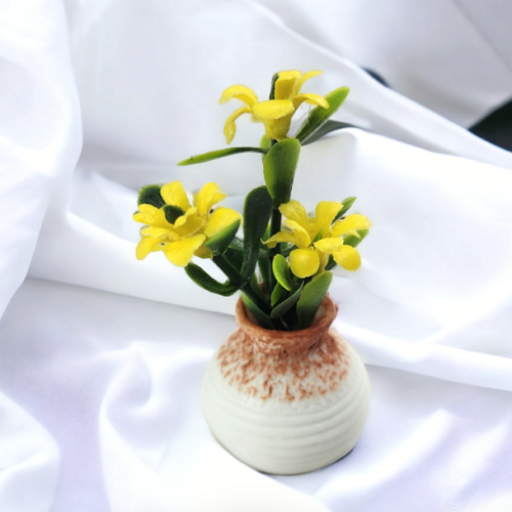 납골당 꾸미기 정성을담아 국내생산 핸드메이드 미니 yellow 꽃병 미니어처 화병 봉안당 꾸미기 기억 추모