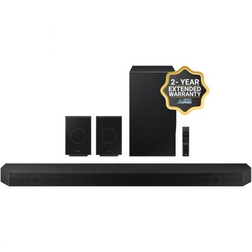 Samsung DH1393346 삼성 Q990D 11.1.4채널 사운드바 무선 돌비 애트모스 오디오 후면 스피커 포함 HWQ990DZA 형 2년 연장 보증, Samsung DH1393346 삼성 Q990D 11.