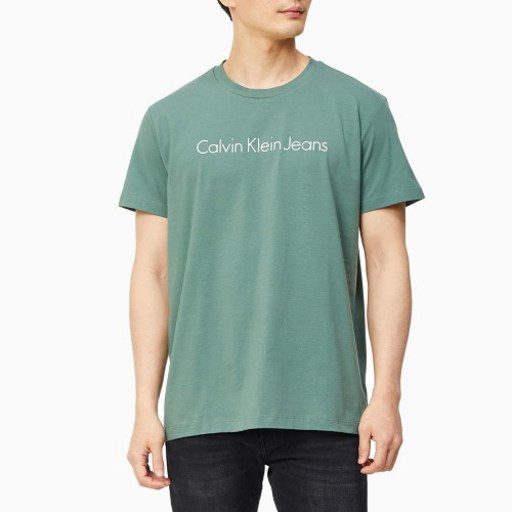 캘빈클라인진 [캘빈클라인진] 남성 인스티튜셔널 젤 로고 프린트 반팔 티셔츠 (J317456-LDT)