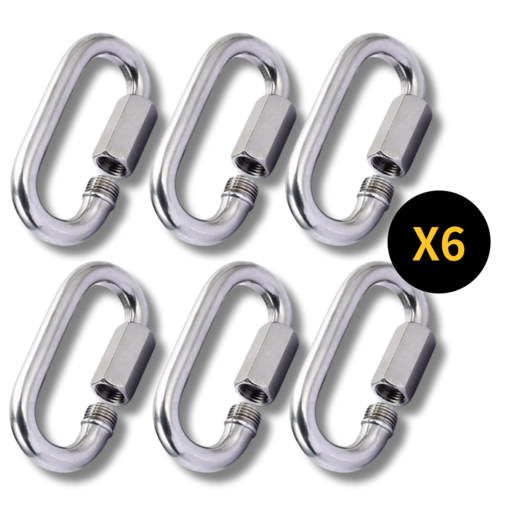아이맥스몰 스텐 퀵링크 카라비너 등산 캠핑용 잠금 고리 4mm 5mm 6mm 7mm 8mm 9mm 10mm 6P
