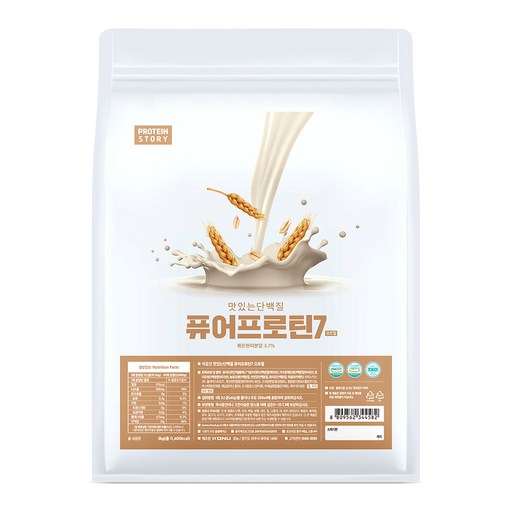 프로틴스토리 맛있는 단백질 퓨어프로틴7 3kg 오트밀