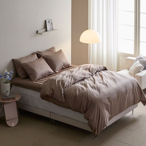 바운티풀 호텔침구세트 스탠다드 겨울 구스이불솜이불커버 Q, 솔리드 밀크코코아