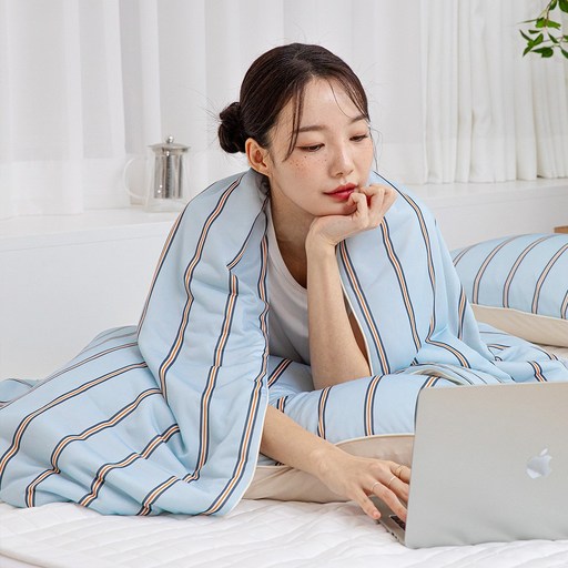 드리울 코지 스트라이프 냉감 여름이불