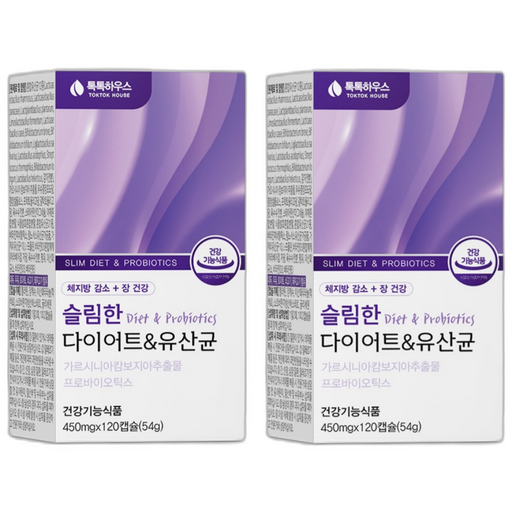 톡톡하우스 다이어트 유산균 식약청 인증 비피더스 3종 b3 슬림 핏 엔 체지방 감소 가르시니아 락토바실러스