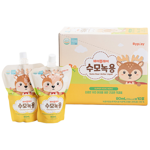 바이플레이 소중한 우리 아이를 위한 건강한 첫 걸음 수모녹용 (80ml x 40포)