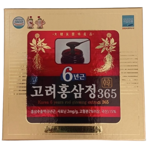 6년근 고려홍삼정365/ 액상 240g x 2병 (480g)