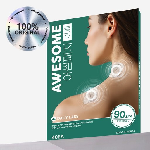 어썸패치 어깨 통증 전용 패치 원적외선, 5개, 40개입