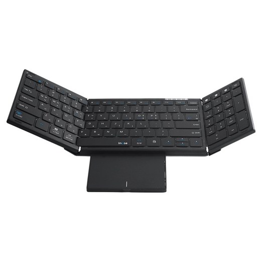 아이노트 블루투스 무선 접이식 키보드  터치패드 세트, 블랙, XK907B, 제조사축