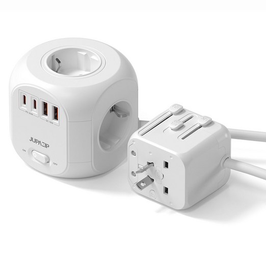 주파집 여행용 멀티탭 어댑터 AD500CP  하드 케이스