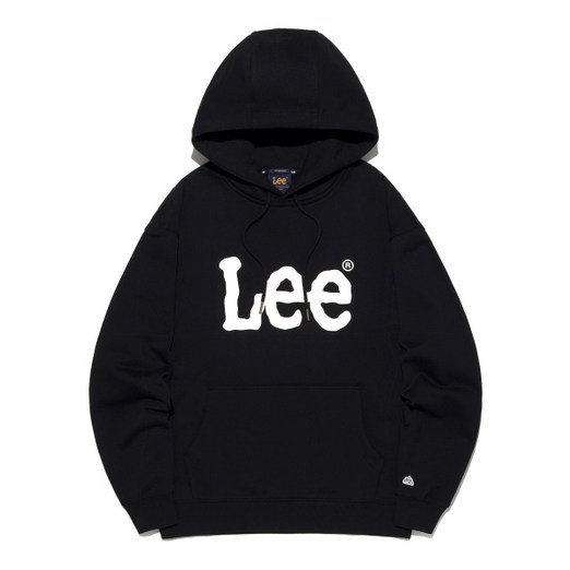 매장정품 LEE 빅 트위치 로고 후드 티셔츠 블랙 LE2503HD01BK 157765