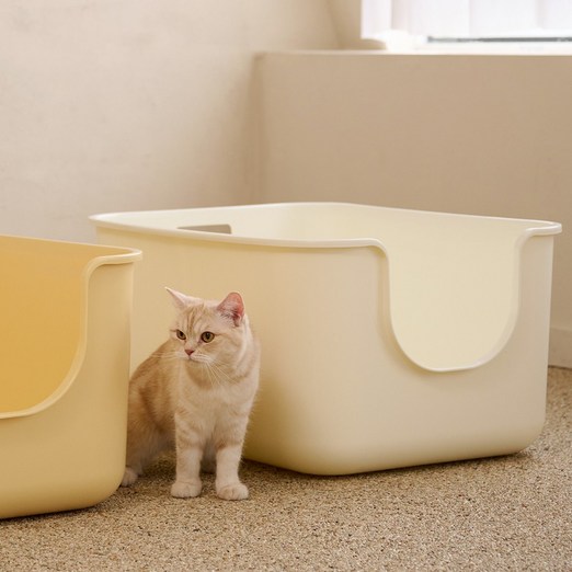 본사직영당일출고강집사 초대형 플러스S 고양이화장실, 1개, 아이보리