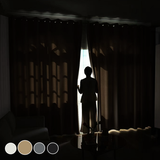 11 HOMEY NEST 완벽 빛차단 3중직 단열 방풍 암막커튼 거실 커텐 아일렛형