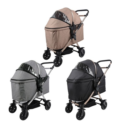 강아지 고양이 유모차, 1개, 그레이실버프레임