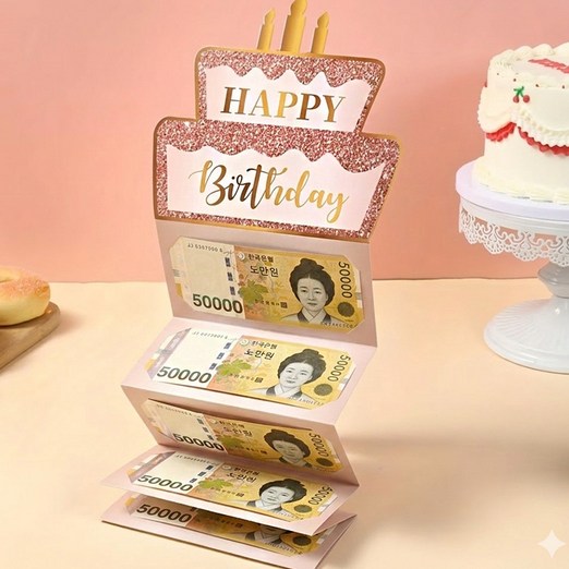 생일이벤트 용돈봉투 생일용돈카드 생일카드 입체카드