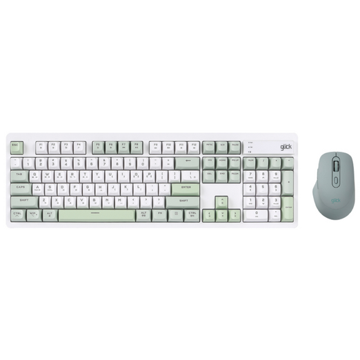 지클릭커 오피스프로 사일런스 M 무소음 방수 키보드 마우스 세트 104키, 인체공학, 그리니치, WMK529