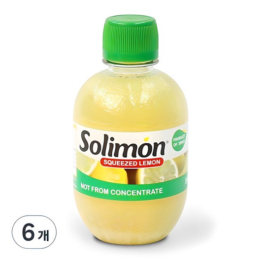 솔리몬 스퀴즈드 레몬즙, 280ml, 6개