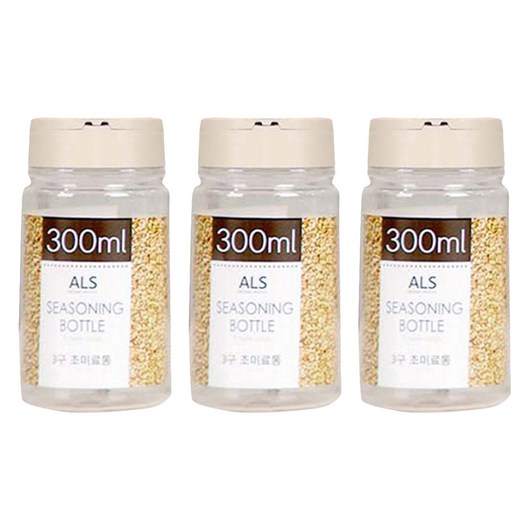 리빙패밀리 3구 조미료 통, 3개, 300ml