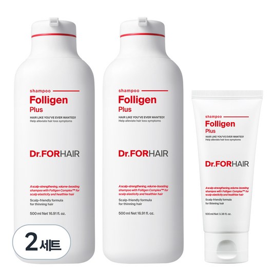 닥터포헤어 폴리젠 플러스 탈모 완화 샴푸 500ml x 2P + 100ml, 2세트