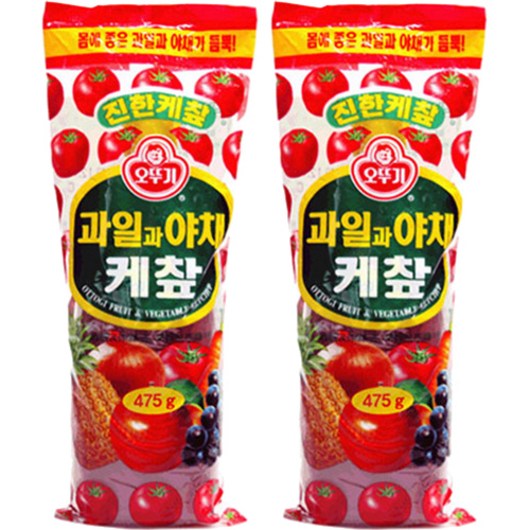 오뚜기 과일과 야채 케찹, 475g, 2개