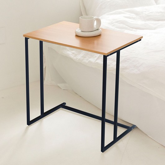 가구느낌 토토 사이드테이블, 네추럴 블랙